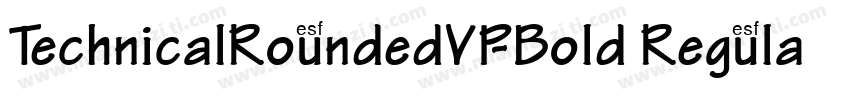 TechnicalRoundedVP-Bold Regular字体转换